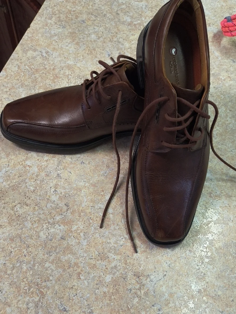 Unstructured By Clarks Men's Dark Brown Leather Derby Lace-Up Shoes